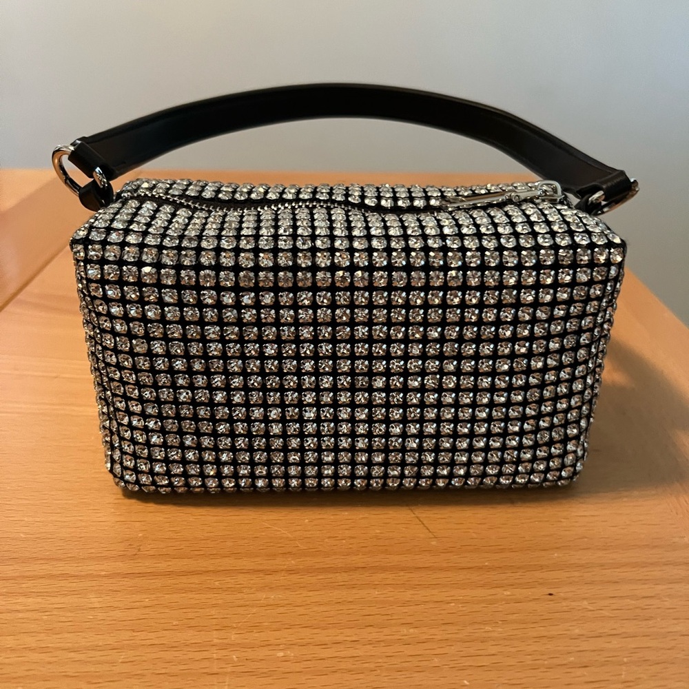 Elegant Black and Silver Crystal Clutch-New without tags